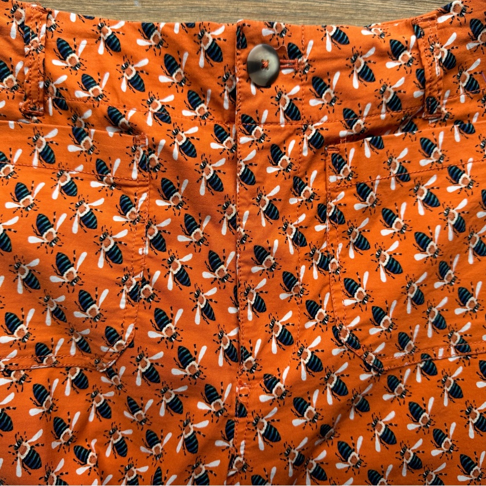 Anthropologie Sarah Gordon x Maeve Printed Wide-Leg Ankle Bee Insect Pants 4 - Picture 8 of 11